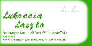 lukrecia laszlo business card